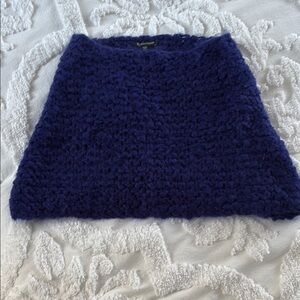 Eileen Fisher Knit Textured Blue Infinity Scarf/ Skirt